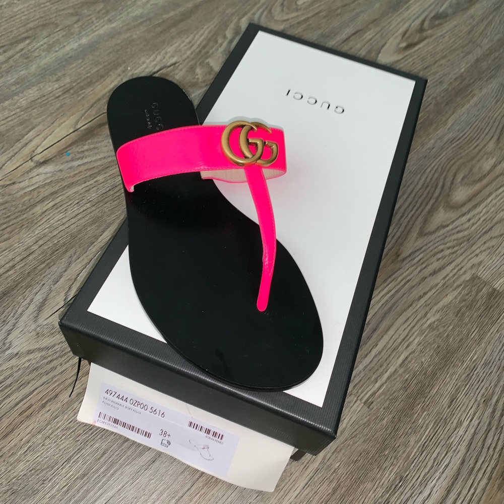 Marmont Leather Thong Sandals